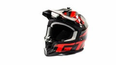 Шлем GTX 633 #10 BLACK/RED GREY (кроссовый)