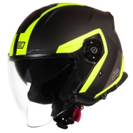 Шлем открытый со стеклом ORIGINE PALIO Techy Hi-Vis желтый/черный