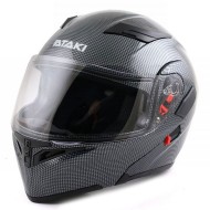 Шлем модуляр ATAKI JK902 Carbon черный/серый глянцевый