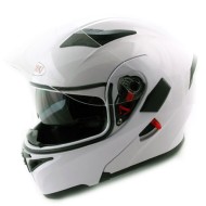 Шлем модуляр ATAKI JK902 Solid белый глянцевый