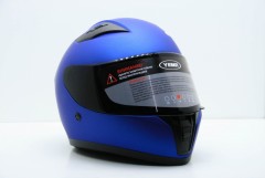 Шлем мотоциклетный Yema YM-832 Синий матовый Тонированный визор
