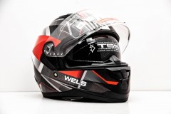 Шлем WELS M67 черно-красный матовый