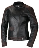 Куртка кожаная MOTEQ Teacher WAX, женский черный/коричневый