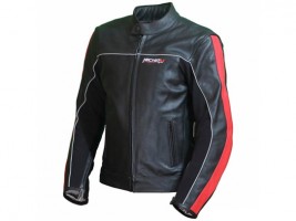 Куртка мотоциклетная (кожа) Action черно-красное MICHIRU