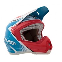 Шлем (кроссовый) EVS T5 RALLY белый/синий/красный глянцевый