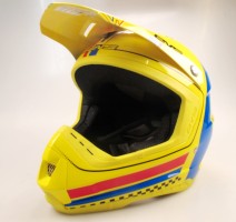 Шлем (кроссовый) EVS T5 RALLY желтый/синий/красный глянцевый