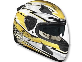 Шлем VEGA HD188 Techno желтый/бел. глянцевый
