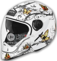 Шлем VEGA HD190 Butterfly белый глянцевый