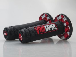 Ручки руля резиновые питбайк (пара) черные/красные PRO-TAPER