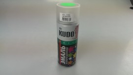 Краска спрей KUDO Зеленая флуоресцентная 270мл KU-1203