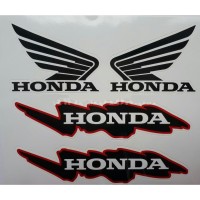Комплект наклеек "Хонда 01" DSN 001 виниловая (комплект 4 шт), размер 18*18см
