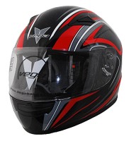 Шлем детский (интеграл) VEGA MACH-2.0 JR Tech красный/чёрный глянец