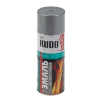 Краска-спрей KUDO KU-5001 термостойкая серебристая 520мл.