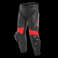 Брюки Dainese DELTA 3 LEATHER PANTS Black/Fluo-Red