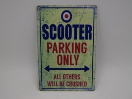 Знак винтажный SCOOTER Parking Only