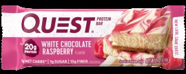 Протеиновый батончик Quest Bar Raspberry & White Chocolate (Малина в белом шоколаде)