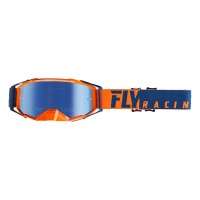 Очки для мотокросса FLY RACING ZONE PRO оранжевые/синие, зеркальные-синие