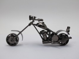 Модель мотоцикла хендмейд, металлический, без спинки, с поворотниками