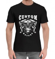 Мужская хлопковая футболка Custom motors