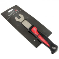 Ключ педальный, 15mm. длинный, с обрезиненной ручкой, для велосипедов KAGAMI