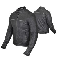Куртка HIZER мотоциклетная (кожа) 543