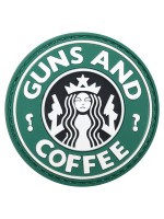 Шеврон Guns and Coffee ПВХ (Зелёный)