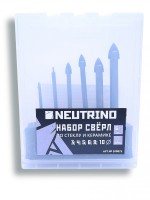 Набор сверл по стеклу и керамике Neutrino 100875 6 штук ( 2 режущие кромки, 3,4,5,6,8,10мм )