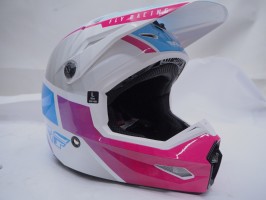 Шлем кроссовый FLY RACING KINETIC Drift розовый/белый/синий
