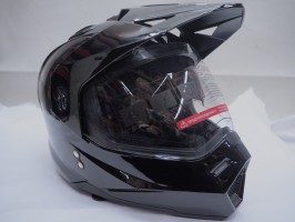 Шлем мотард ATAKI JK802 Solid чёрный глянец