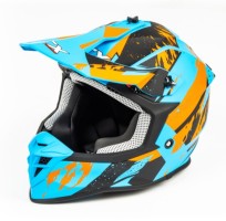 Шлем кроссовый GTX 633 #2 BLUE/ORANGE BLACK