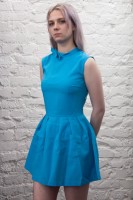 Платье с кармашками цвет голубой