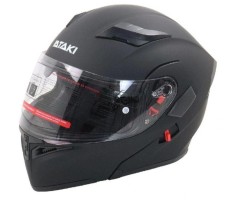 Шлем модуляр ATAKI JK902 Solid чёрный матовый
