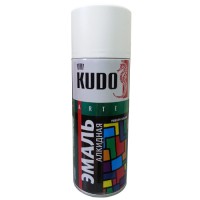 Краска спрей универсальная белая глянцевая, 520 мл. KUDO KU-1001