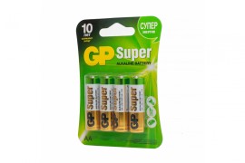 Батарейка алкалиновая GP Super Alkaline AA (15A, LR6, 1.5V) 4шт