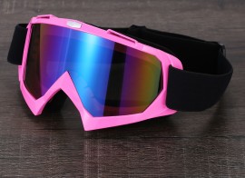 Очки кроссовые X600 Розовые, фиолетовая линза