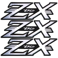 Наклейки (3шт) (6х15) Dio ZX (металл, пластик, скотч)