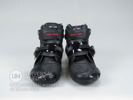Ботинки мото облегченные, не высокие, черные, р-р 42-45 (A09003) (14115613293061)