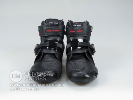 Ботинки мото облегченные, не высокие, черные, р-р 42-45 (A09003) (14115613304739)