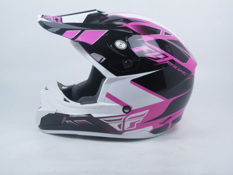 Шлем (кроссовый) Fly Racing KINETIC IMPULSE розовый/черный/белый глянцевый (15071311363586)