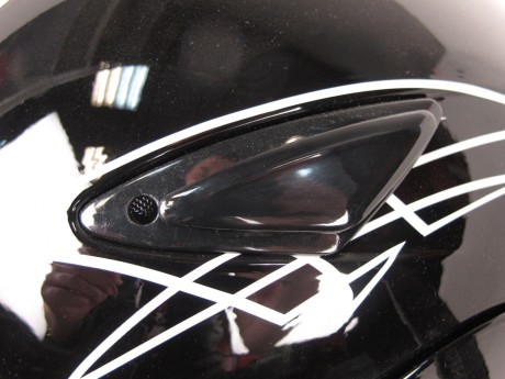 Шлем RSV Saturn DL Pins,  двойной визор, чёрно-белый (Black/White) (14644545129315)