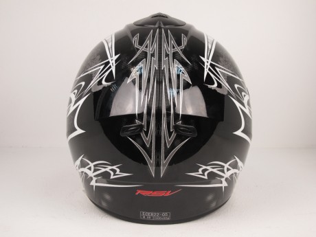 Шлем RSV Racer Dust  чёрно-серебристый (Dust Grey) (14644537796501)
