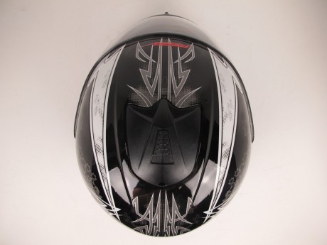 Шлем RSV Racer Dust  чёрно-серебристый (Dust Grey) (14644537801287)