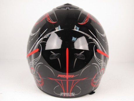 Шлем RSV Racer Flair,  чёрно-серебряно-красный (Flair Black) (14644538706737)