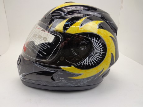 Шлем (интеграл) MI 160 Black&Yellow (Фибергласс) MICHIRU (15507638459246)