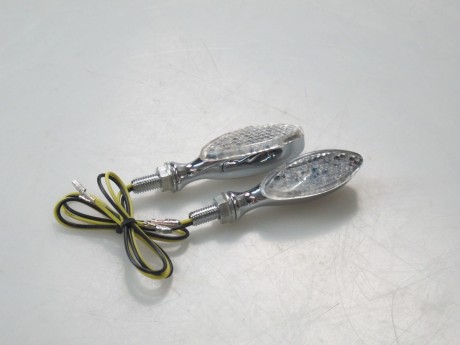 Фонарь боковой Мини (LED-001) светодиодный металл Хром (овальчик, вытянутый) (14470820659594)