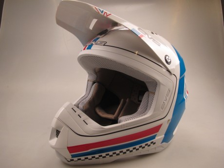 Шлем (кроссовый) EVS T5 RALLY белый/синий/красный глянцевый (14521787759961)