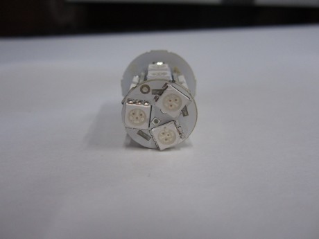 Лампа светодиодная (13 диодов) LED цоколь 1156 P21W 12V. 1-конт, поворотники, стоп сигнал,красная (15680232877084)