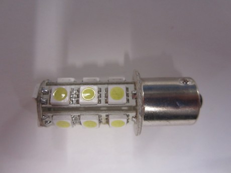 Лампа светодиодная (18 диодов)LEDцоколь 1156- P21W 12V. 1-конт,туманки, поворот.,стоп сигнал, белая (15680232598282)