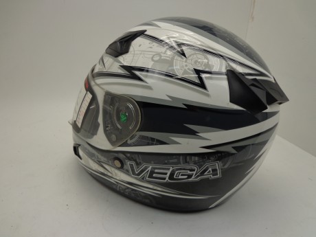 Шлем VEGA HD188 Techno серый/бел. глянцевый (15511919225677)