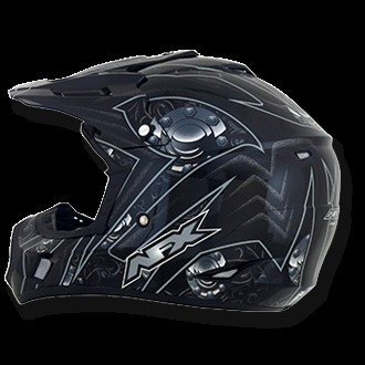 Шлем AFX FX-17 Gear GLOSS BLACK MULTI (14424031688147)